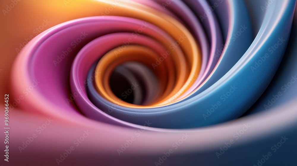 Colorful abstract spiral with smooth curves Colorful abstract spiral with smooth curves