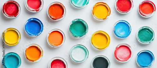 colorful paint can pattern ...
