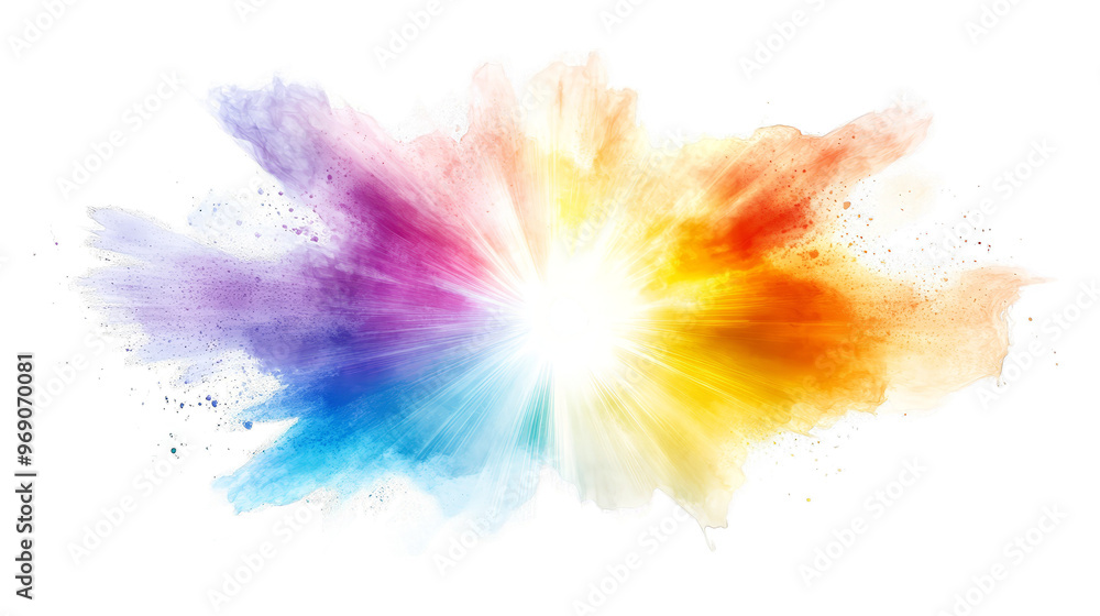 Abstract Colorful Explosion with Glowing Center Abstract Colorful Explosion with Glowing Center