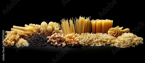 Variety of uncooked raw pas...