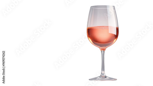 Glass of Rose Wine on Abstract Background photo