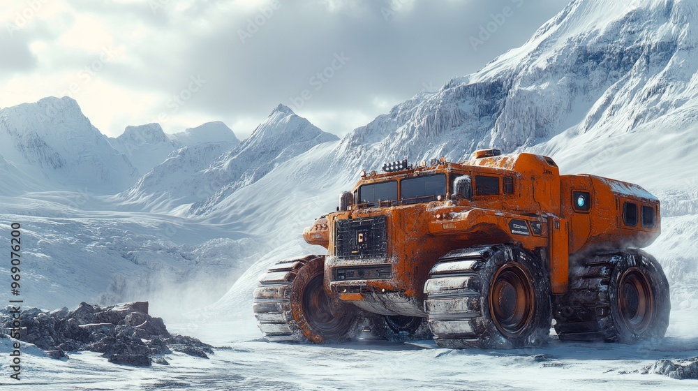 Autonomous AI-powered mining robots extracting resources from remote locations: Robots using AI to detect, extract, and transport valuable minerals from inaccessible areas. Autonomous AI-powered mining robots extracting resources from remote locations: Robots using AI to detect, extract, and transport valuable minerals from inaccessible areas.