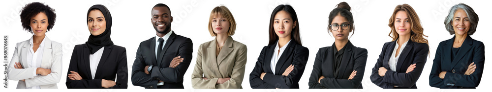Diverse business people png cut out element set Diverse business people png cut out element set