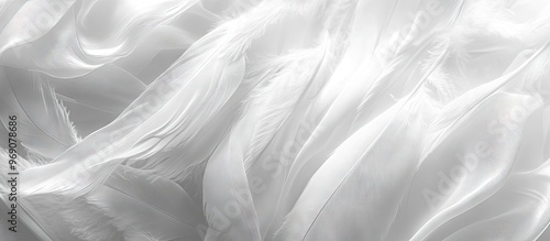 Background of white silk fe...