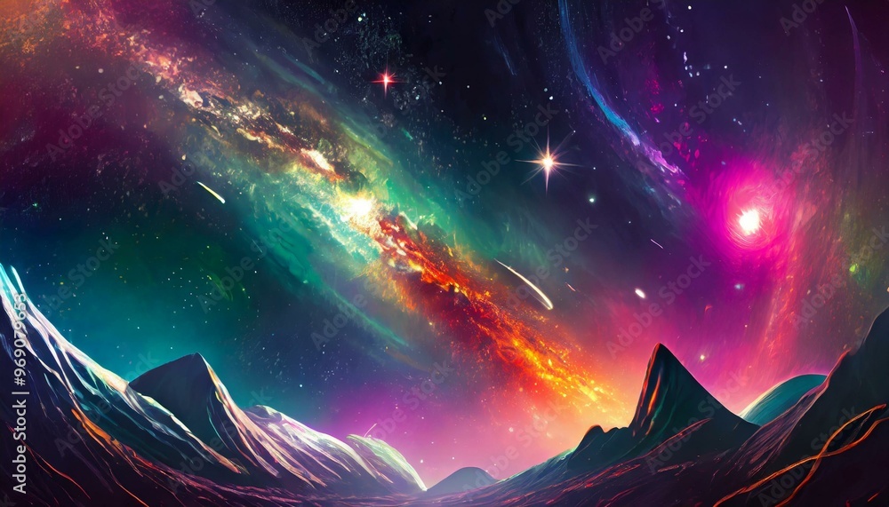 Outer space universe view