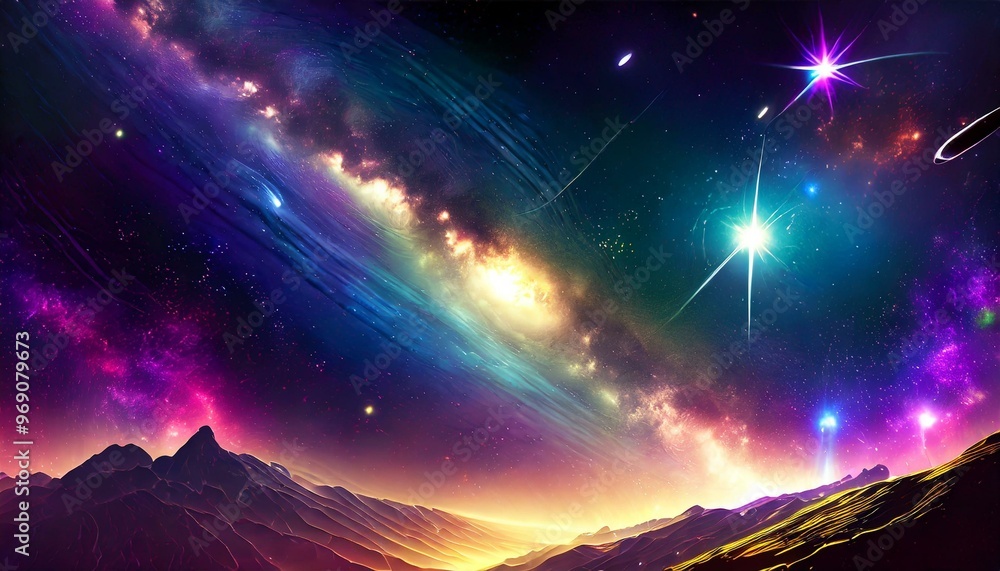 Outer space universe view