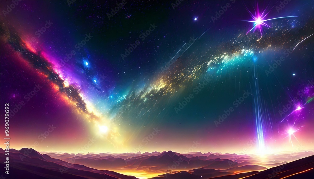 Outer space universe view