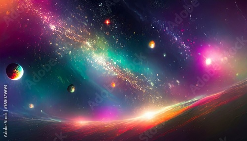 Outer space universe view