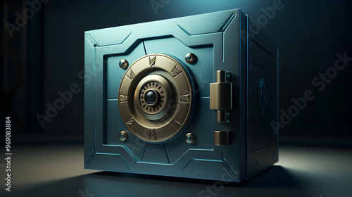 A secure vault with a home icon,