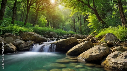 the background is cool and calm natural scenery