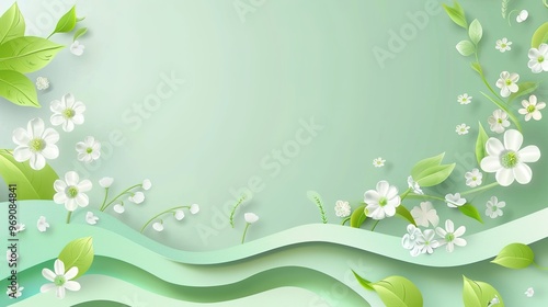 A simple and appealing simple light green background decoration. The light green color brings a sense of freshness and tranquility. It might have a uniform texture or a minimalistic pattern. 