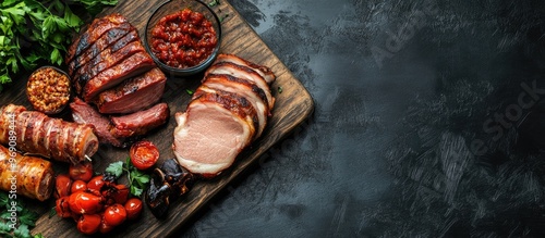 Pork smoked meat appetizer ...
