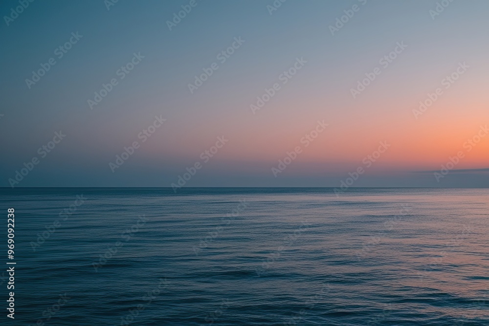 Dreamy Ocean View at Dusk with Gradient Lighting Effect and Tranquil Background Dreamy Ocean View at Dusk with Gradient Lighting Effect and Tranquil Background
