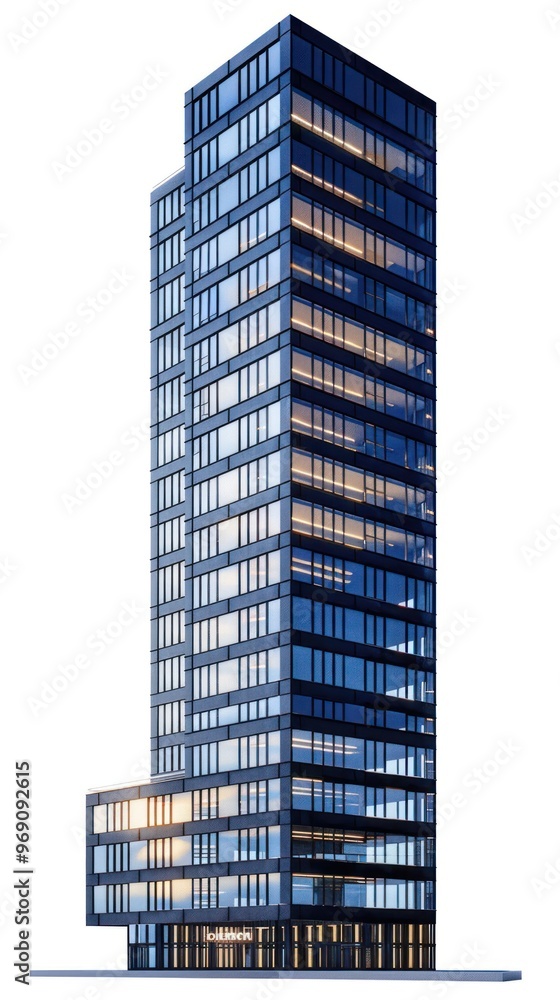 Fotografie Super tall office tower skyscraper architecture building.