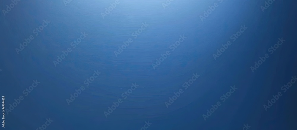 Obraz premium Plain blue background Horizontal banner featuring copy space