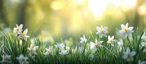 Spring flowers. with copy s...