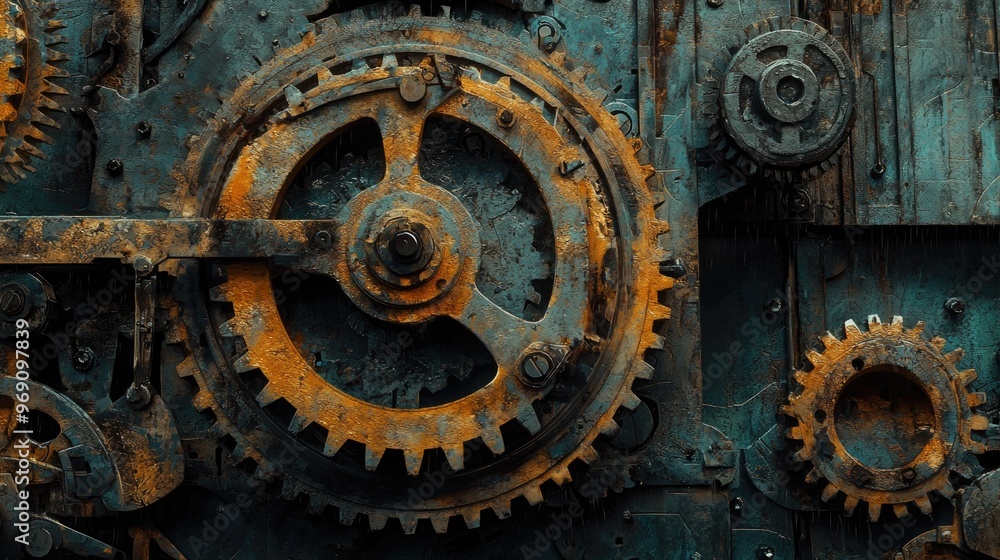 Rusted gears and clockwork mechanisms Rusted gears and clockwork mechanisms