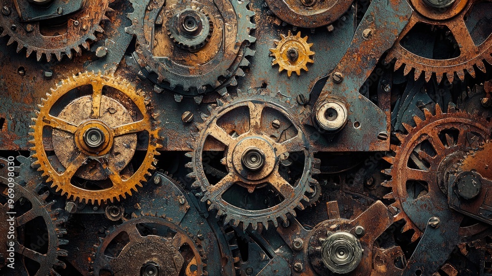 Rusted gears and clockwork mechanisms Rusted gears and clockwork mechanisms