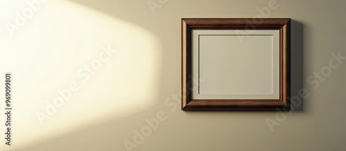 An empty wooden picture fra...