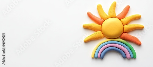 Plasticine rainbow and sun ...