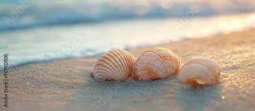 seashells on the beach on t...