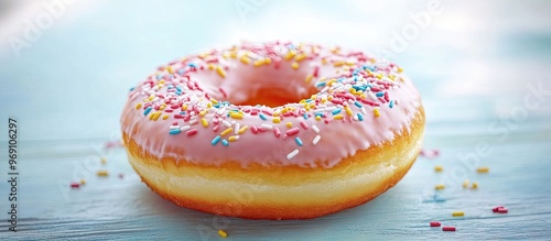 A donut with peanut sprinkl...