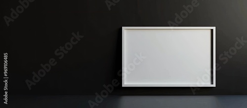 Black sign within a white f...