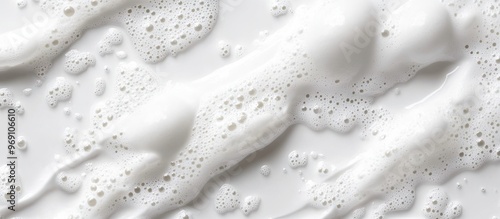 White foam background. with...