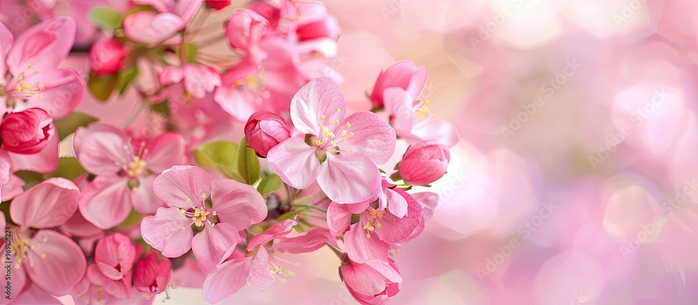 Apple blossoms in a spring setting for Mother s Day and Women s Day greetings Copy space Apple blossoms in a spring setting for Mother s Day and Women s Day greetings Copy space