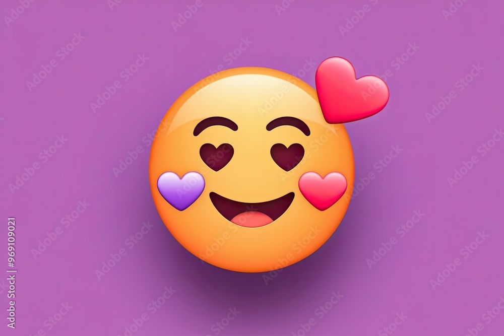 Adorable Three-Dimensional Heart Emoji Expressing Love and Affection Adorable Three-Dimensional Heart Emoji Expressing Love and Affection