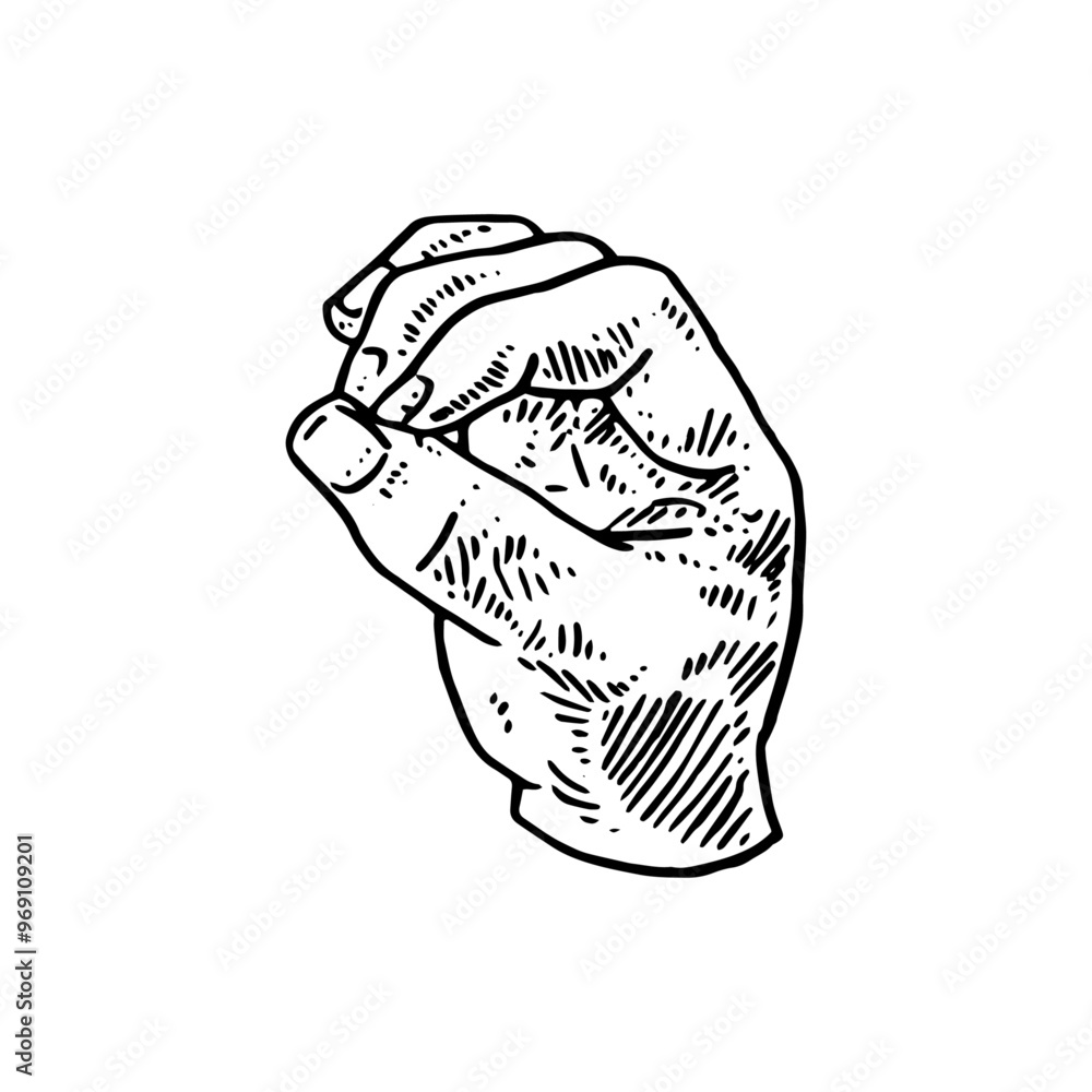 O in ASL - American Sign Language vector illustration O in ASL - American Sign Language vector illustration