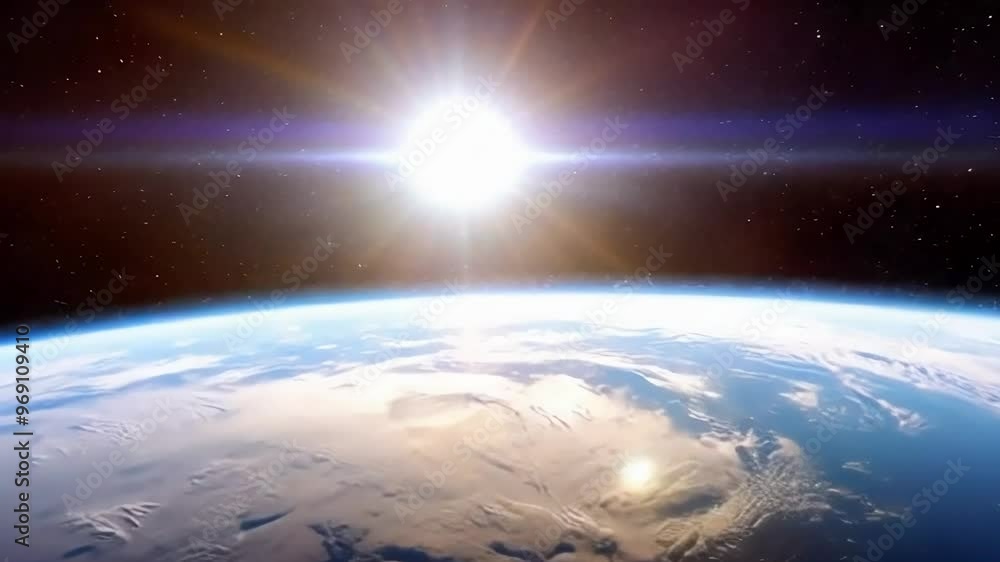 Rising sun on earth , Abstract world map, concept of global network and connectivity, international data transfer and cyber technology, worldwide business, information exchange and telecommunication Rising sun on earth , Abstract world map, concept of global network and connectivity, international data transfer and cyber technology, worldwide business, information exchange and telecommunication
