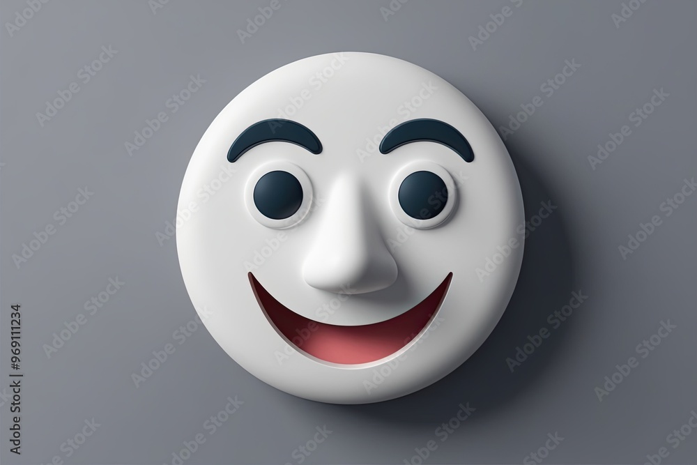 3D Rendered Playful Teasing Face Emoticon Design 3D Rendered Playful Teasing Face Emoticon Design