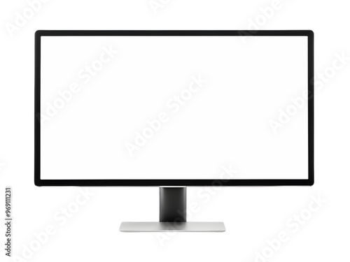 Computer Screen Mockup Isolated on Transparent Background 