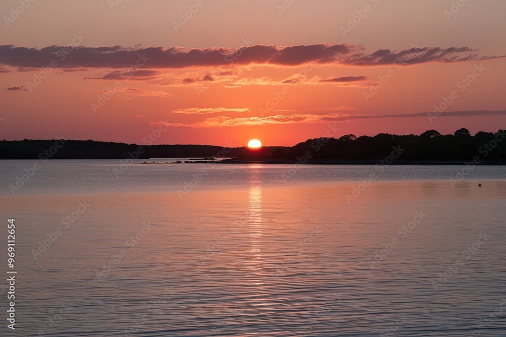 Breathtaking Sunset Over Tranquil Waters with Serene Light and Stunning Atmosphere Breathtaking Sunset Over Tranquil Waters with Serene Light and Stunning Atmosphere
