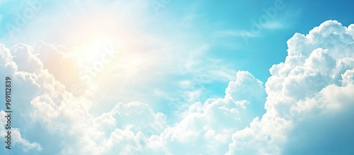 Beautiful blue sky with whi...