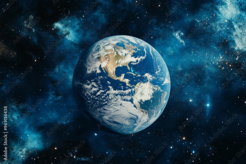 Obraz premium Earth From Space, a Celestial View
