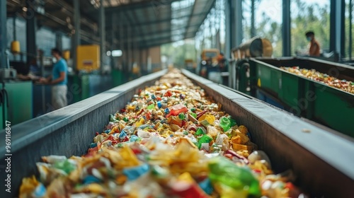 Wallpaper Mural Recycling Conveyor Belt. Torontodigital.ca