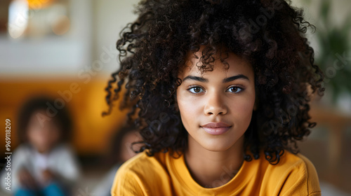 Wallpaper Mural Stressed Out Mother Sitting Floor While Childre Torontodigital.ca