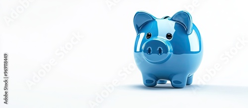 Blue piggy bank as a moneyb...