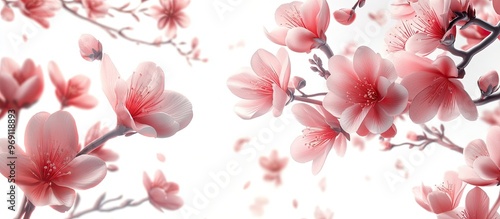 Blooming flowers and leaves...