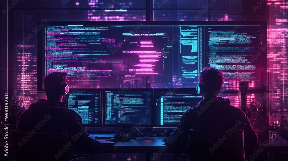 Hackers Coding. Hackers Coding.