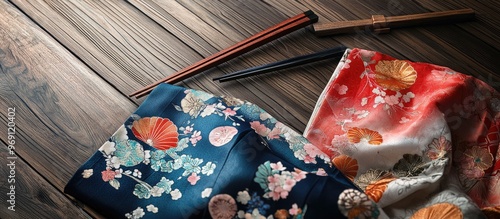 Japanese Kimono and Obi lai...
