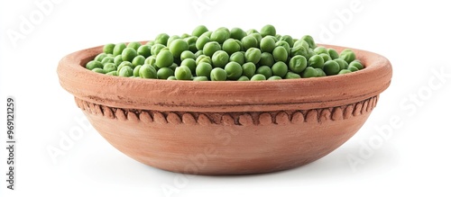 Dried fresh green peas in a...