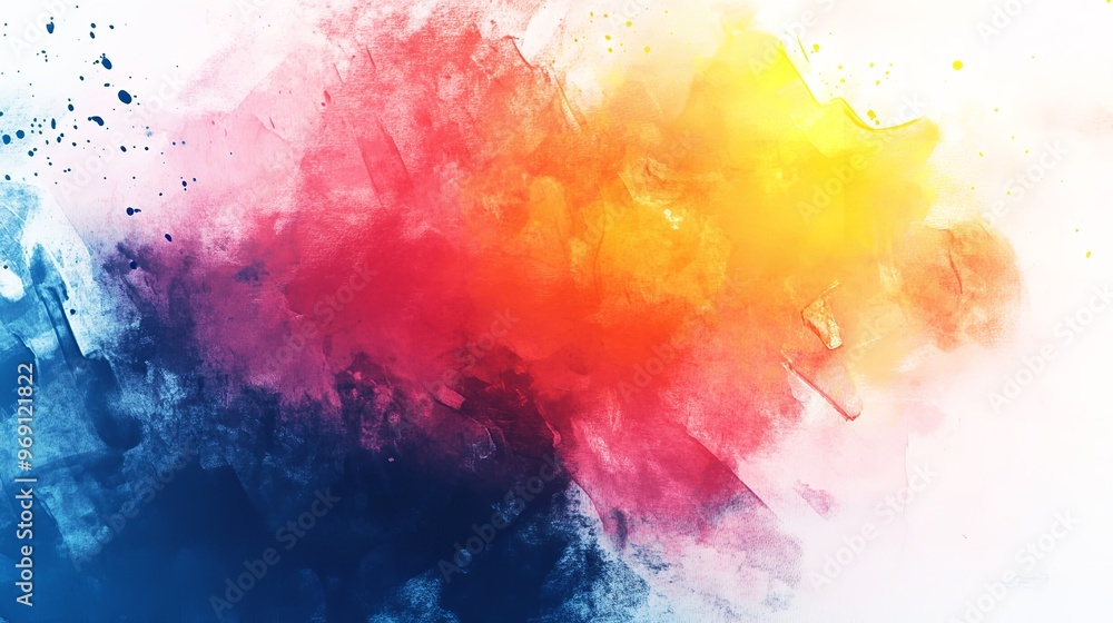 A high-resolution image of a rainbow powder splash with abstract paint bursts and splatter effects, featuring dust clouds and a white texture backdrop A high-resolution image of a rainbow powder splash with abstract paint bursts and splatter effects, featuring dust clouds and a white texture backdrop
