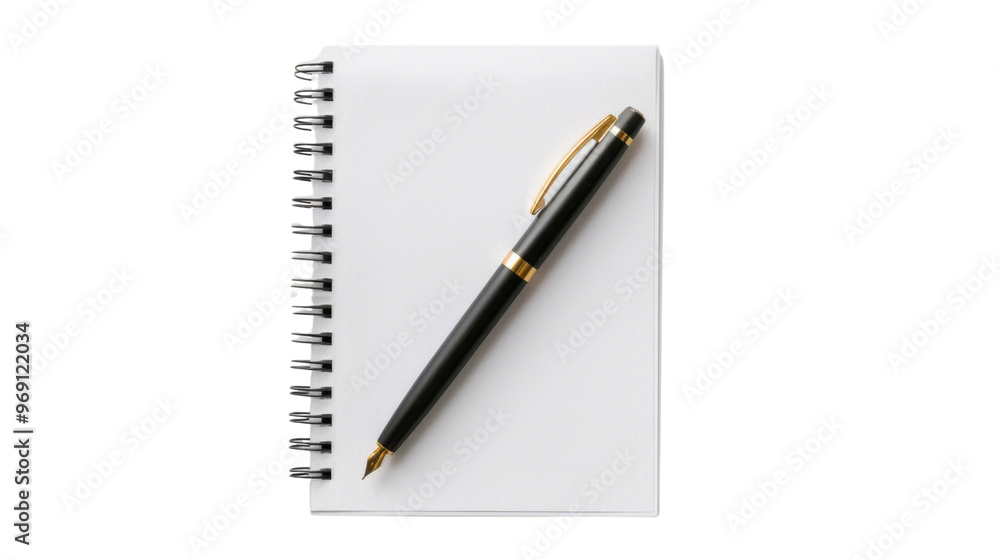 Blank notepad with pen on transparent background Blank notepad with pen on transparent background