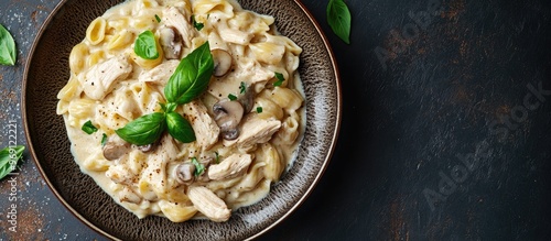 Italian creamy pasta with c...