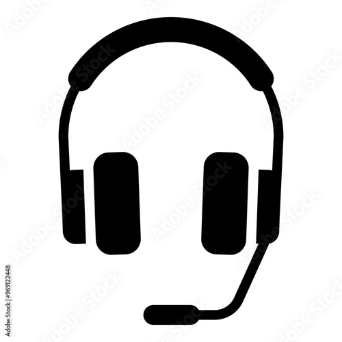 Headphone icon isolated on white background