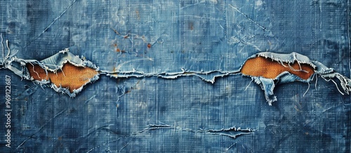 blue old denim background f...