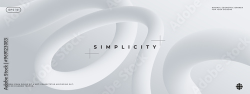 Wavy shapes with white soft gradient. Vector illustration.	
